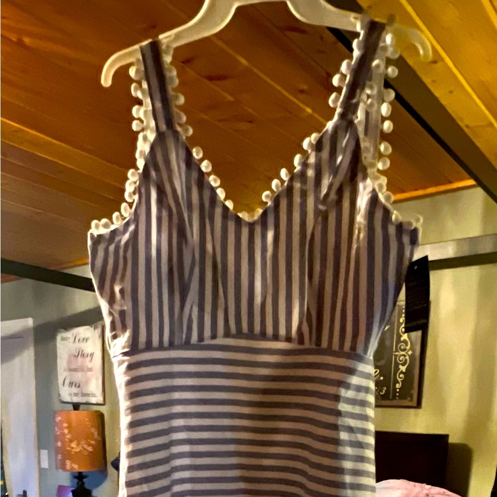 Boston proper striped sleeveless maxi sz med